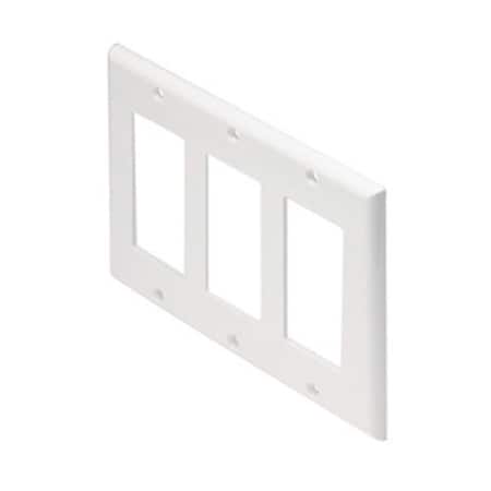 Cmple White Decoro Wall Plate- 3-Gang 798-N